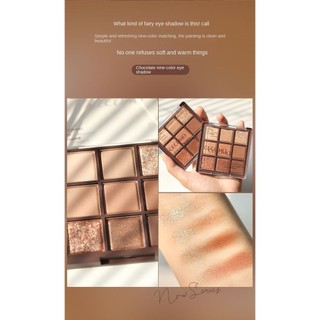 KISS BEAUTY [Alienbenson] GECOMO Phấn mắt chín màu nụ hôn vẻ đẹp, trang điểm hàng ngày, chống thấm nước, chống mồ hôi, không phai màu, lâu trôi, không nhòe, 9 màu