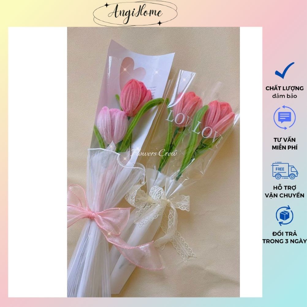 [HỎA TỐC TPHCM] HOA TULIP KẼM NHUNG LÀM SẴN NGUYÊN BÔNG CHƯA BAO GỒM BÓ GIẤY KIẾNG LÀM QUÀ TẶNG 20/11, 20/10, 8/3, 14/2