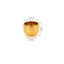 MONOSTYLE Golden Temple Cup, Chậu trà gia dụng trang trí, Ly rượu cổ điển trang trí cổ điển
