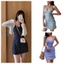 Đầm Mini hoa cổ điển DELMER, Váy chữ a lưng cao cổ chữ V Váy hoa dây, Váy dây hoa cổ điển kiểu Hàn Quốc mỏng cổ điển cổ điển dành cho nữ