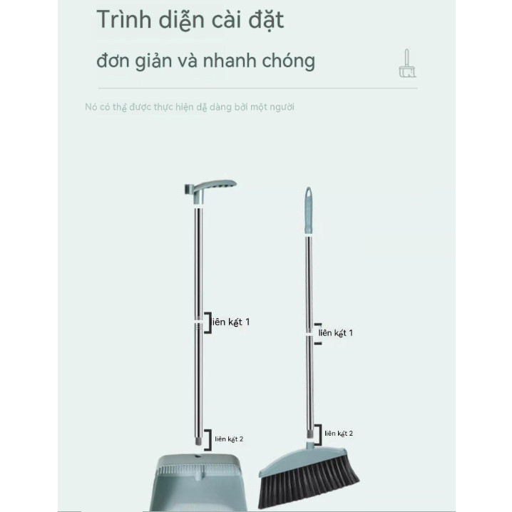 Bộ Chổi Quét Nhà Kèm Hốt Rác Cán Dài Kích Thước 900*280mm | Shopee Việt Nam