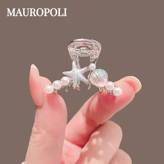 Mauropoli [Hàng có sẵn] Blue Ocean ~ Kẹp ngọc trai đuôi cá nguyên bản Tính khí nhỏ Nổ Kẹp cá mập cao cấp nhỏ tinh tế