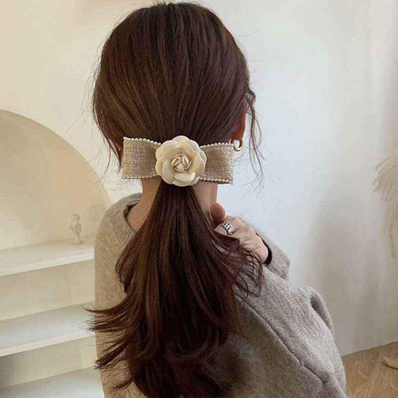 Kẹp tóc nơ nữ Kẹp tóc Camellia