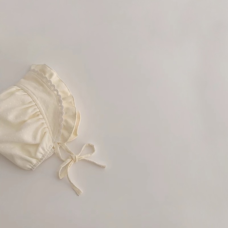 Innlike1 Mũ Trẻ Sơ Sinh Bé Gái Bonnet Cotton Christening Bonnet Mũ Thoáng Khí Mũ Chống Nắng Nhẹ Mũ Cho
