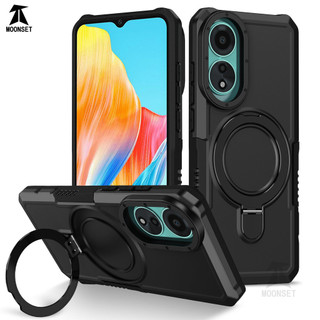 Dành Cho OPPO A38 / A18 4G / A53 2020 Ốp điện thoại Có Giá Đỡ Vòng PC Cứng Mặt Sau Mềm TPU Edge Quân Sự Cấp Chống Rơi Vỏ Mỏng Chống Sốc