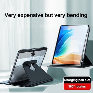 Ốp lưng acrylic xoay cứng có khe cắm bút cho OPPO Pad Neo 11.4 2024/Air2 11.4/Pad 2 11.61/Air 1.36 inch/11 inch/OnePlus Pad Go 11.35 inch