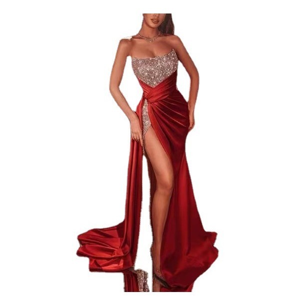 A.T.A Đầm quây váy dài cực lớn đính sequin