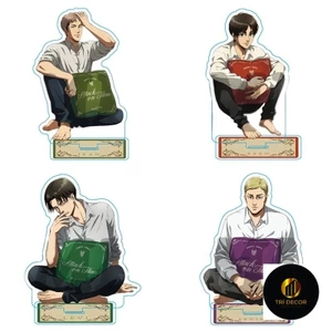 Mô hình Standee Attack on Titan Erwin Hange LEvi Eren Army Mikasa Jean Sasha 16 Phụ kiện trang trí để bàn góc học tập