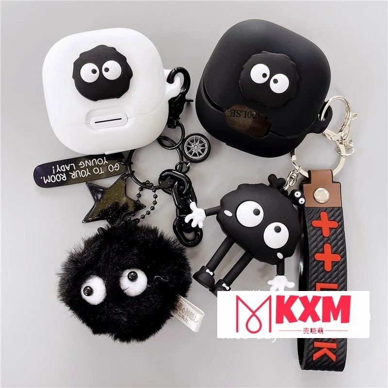 Geiomoo Silicone Case For Anker Soundcore Liberty 5 Earbuds – Includes Carabiner (Black)