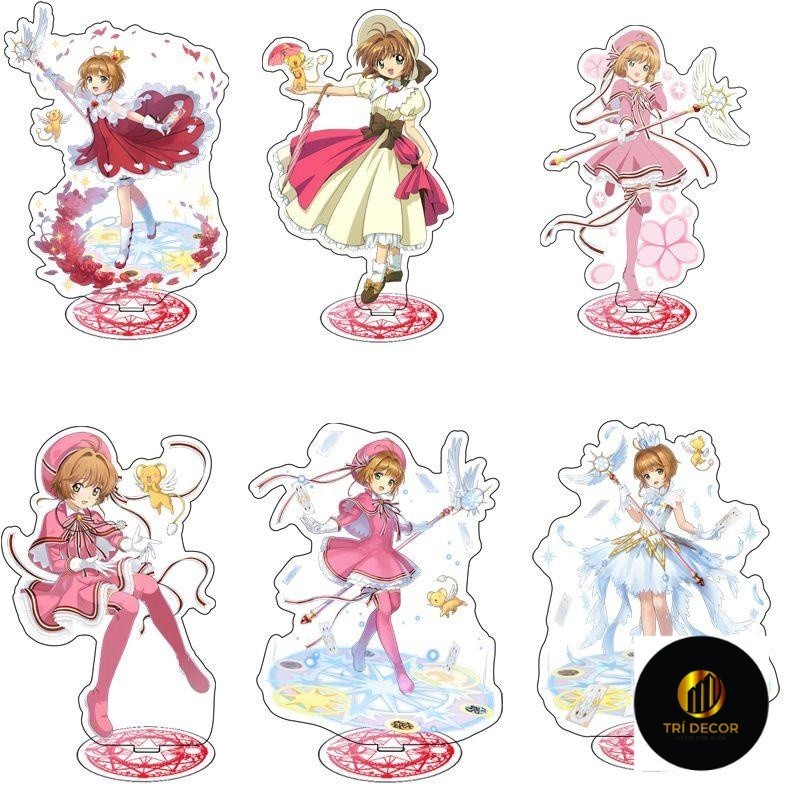 Giá Đỡ Hai Mặt Bằng acrylic Trong Suốt Hình anime Thủ Lĩnh Thẻ Bài Sakura Kinomoto Ri Syaoran Tsukishiro Yukito Touya