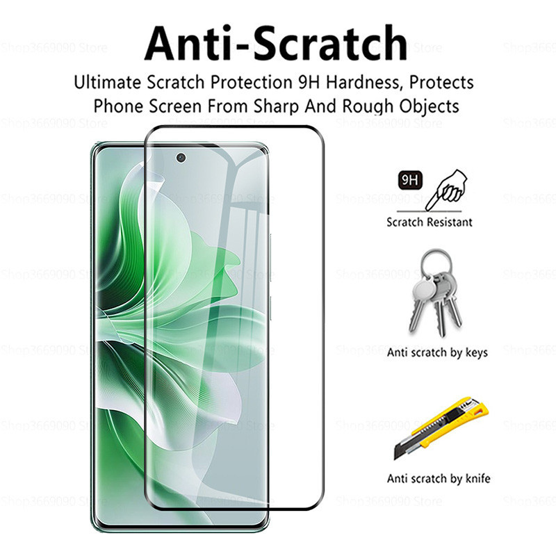 Dành Cho OPPO Reno 11 Pro 5G Phiên Bản Toàn Cầu Kính Cường Lực Full Cover Cong HD 9H Bảo Vệ Màn Hình