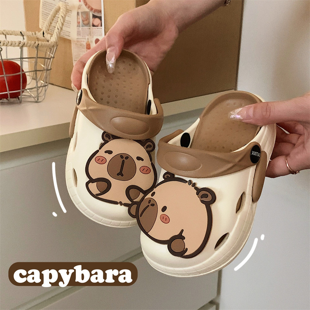 Xixitiao Dép Dép Dễ Thương Capybara Capybara Hoạt Hình Mới Mặc Bên Ngoài Đế Mềm