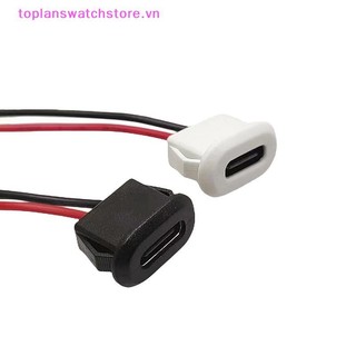Toplanswatchstore Chất Lượng Cao Type-C 2P Đế Chống Thấm Nước Full Nhựa Xịt Nữ Có Dây Ổ Cắm Điện Tử Nữ Giao Diện Sạc VN