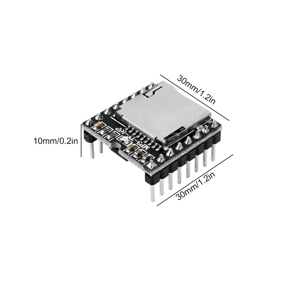 100 CÁI-5 DFPlayer Mini MP3 Player Module V3.0 16P Hỗ trợ Thẻ TF U-Disk ...
