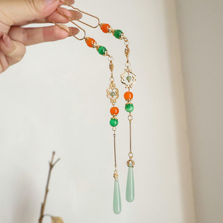 Kẹp tóc Hán Phục Cổ phong cách Trung Quốc, tua rua, phụ kiện tóc cho váy sườn xám/mặt ngựa, 2.24 SJCG