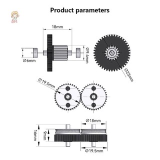 Bánh răng giảm tốc bằng thép cứng TWE Động cơ tốc độ cao cho CR10 CR-10S Ender3 V2 HGX LITE Máy đùn bánh răng kép VN