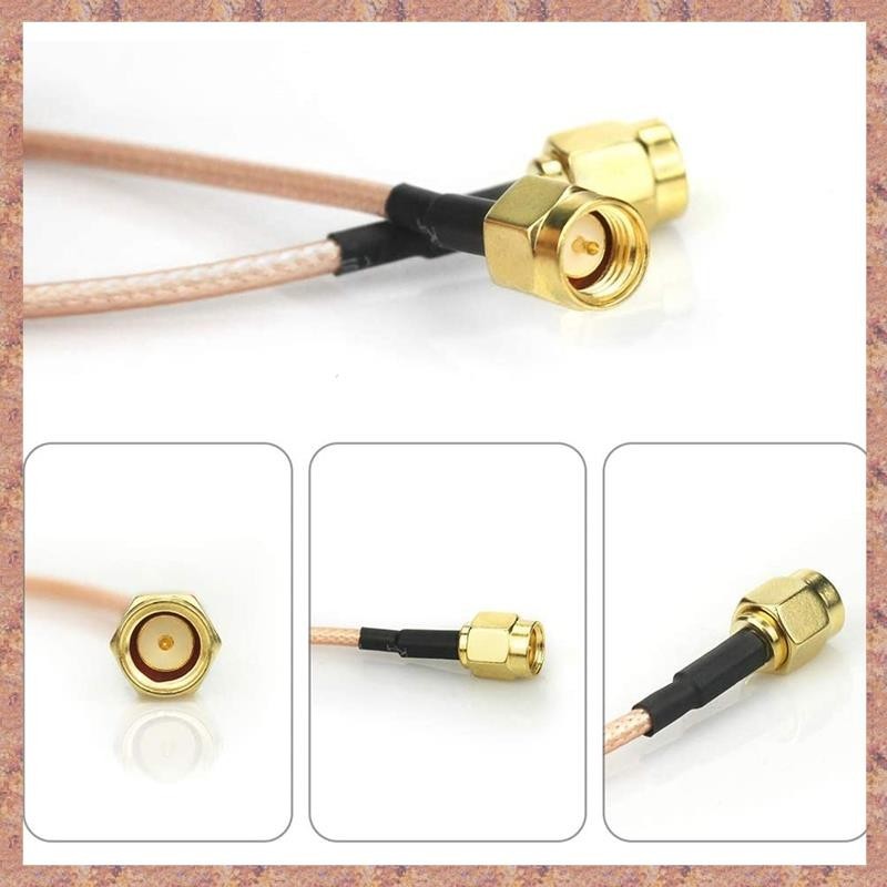 2 Chiếc RG316 Dây Nhảy SMA Nam Sang SMA Nam WiFi Ăng Ten Nối Dài RF Coax Cáp Chuyển Đổi Jumper (100cm) (R F C V)