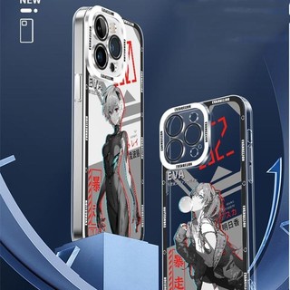 Ốp Điện Thoại Cho Iphone 11 12 13 14 15 Pro Max 6 6S 7 8 Plus 7Plus 13 Mini XS Max XR SE 2022 Ốp Lưng Mềm Trong Suốt TPU Anime Neon Genesis Evangelion Ayanami Rei Asuka Langley Soryu