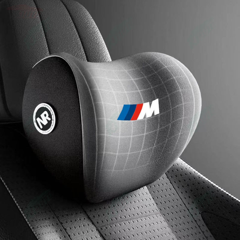 BMW M Gối tựa đầu & thắt lưng - Giảm mệt mỏi, bảo vệ cổ vai - Lõi xốp nhớ - Cho 3/5/X5/X3/X1/2/1/4 Series