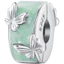 Bamoer 925 Sterling Sliver Charm Green Series Bướm Trái Tim Mặt Dây Chuyền Phụ Kiện Cho Vòng Tay Quà Tặng Cho Bé Gái