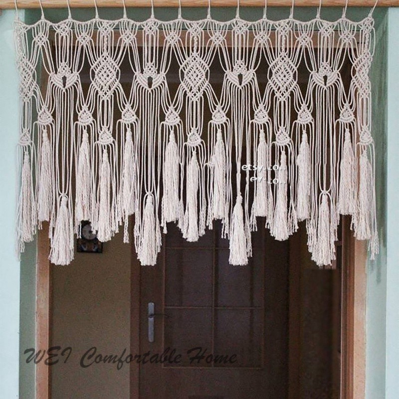 B & B Trang Trí Phòng Dây Cotton Dệt Rèm Cửa Tấm Thảm Handmade Trang Trí Tường Treo Tường Phong Cách Bohemian Phong Cách Mới