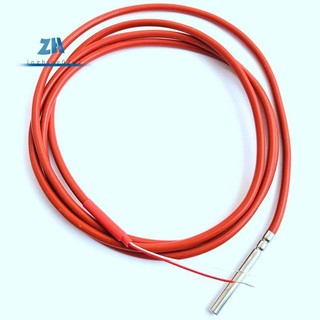 2 Dây PT1000 Cảm Biến Nhiệt Độ Nhiệt Điện Trở Gel Silicon Phủ 1.5 Mét Đầu Dò 45mm x 5mm -50-180 Độ RTDs