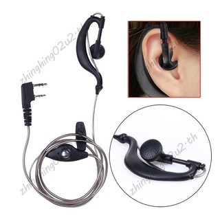 Tai nghe Mic 2 chân PTT màu đen cho đài phát thanh Kenwood QUANSHENG PUXING WOUXUN HYT TYT TH UV5R Tai nghe Phụ kiện tạo kiểu xe hơi