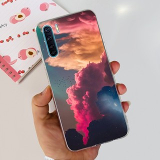 Dành Cho OPPO Reno3 CPH2043 Ốp Lưng Hoa Thời Trang Silicon Mềm Trong Suốt TPU Bảo Vệ Cho OPPO A91 F15 Reno3 Ốp Lưng
