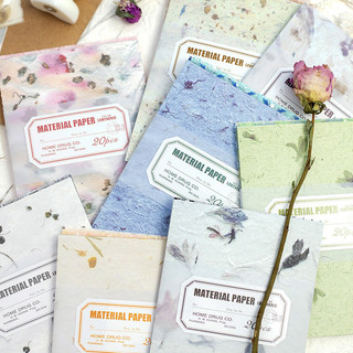 Enwei 20 Chiếc [Intertwined With Beauty Series] Vintage Tạp Chí Chất Liệu Giấy Đặc Biệt / Nhẹ Deco Giấy Thêu Sò Miếng Dán Sổ Lưu Niệm Bộ
