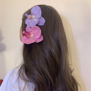 Mới Bướm Không Khí Mùa Xuân Hoa Lan Kẹp Tóc Ngọt Kẹp Tóc Bên Biển Kỳ Nghỉ Mũ Phụ Kiện