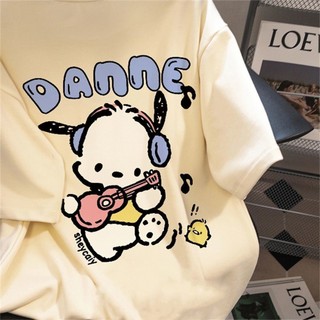 Áo thun nữ chất liệu cotton tay ngắn mùa hè dễ thương áo thun ngắn tay cặp đôi
