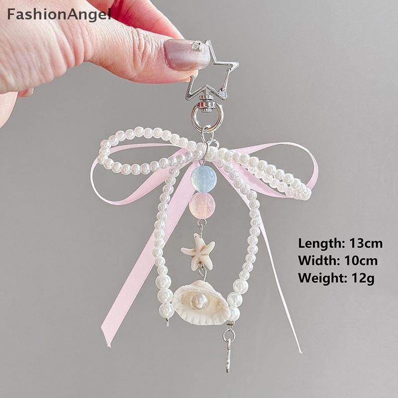 FashionAngel Hồng Ruy Băng Nơ Túi Mặt Dây Chuyền Ngọc Trai Móc Khóa Mặt Dây Chuyền Trái Tim Nữ Tính Tinh Tế Mặt Dây Chuyền Túi Trang Trí Móc Khóa VN