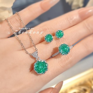 Châu Âu Mỹ ins Phong Cách Mới Hình Bát Giác Hoa Hồng Cắt Cao Màu Kim Cương Kim Cương Phù Hợp Với Nữ