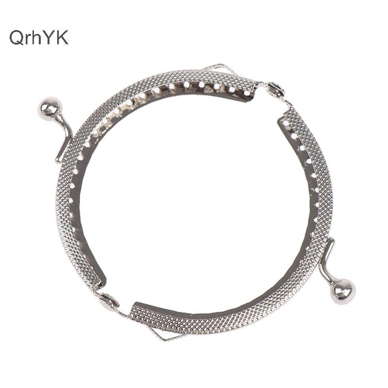 Nhà Máy Thời Trang 8.5cm Tròn Khung Kim Loại Ví Tay Cầm Túi Ly Hợp Túi Xách Khóa Túi Phần Cứng QrhYK
