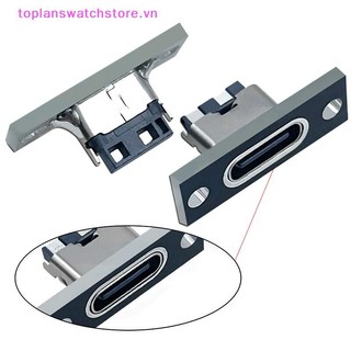 Toplanswatchstore 5 Ổ cắm USB 3.1 Type C có tấm cố định vít Jack cắm USB Type-C 3.1 Type-C 2Pin 4Pin Cổng kết nối nữ Jack cắm cổng sạc VN