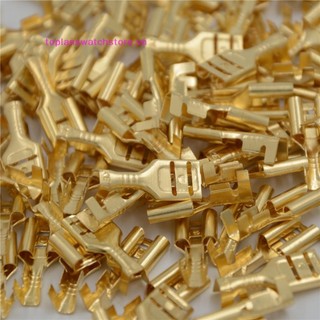 Toplanswatchstore 100 Chiếc 6.3 Mm Vàng Đồng Loa Ô Tô Nữ Spade Đầu Cuối Dây Kết Nối VN