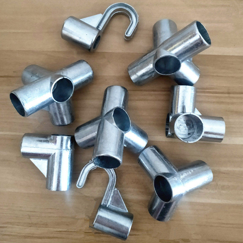 Phụ kiện tủ quần áo đơn giản, đầu nối ống thép, giao diện tủ quần áo vải, đầu nối kim loại ba chiều bốn chiều bằng nhựa dày 1DLN
