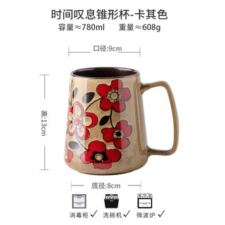 780ml thiết kế chính hãng cốc dung tích lớn vẽ tay cốc Trung Quốc gốm cặp đôi lò đổi cốc nước quà tặng đám cưới