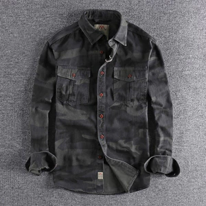 Áo sơ mi phong cách Retro_Male Cargo Shirt