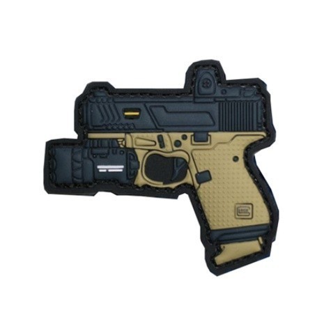 Patch nhựa PVC velcro súng ngắn dán ba lô, nón , quần áo , túi xách _tactical