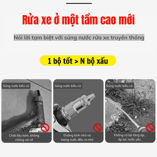 Vòi Xịt Tăng Áp IKEA MaMa - Vòi Xịt Nước Đa Năng Dùng Cho Rửa Xe, Tưới Cây, Với Lực Nước Mạnh, Có Các Dài 5m/10m/15m/20m