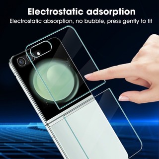 Phim kính cường lực mặt sau điện thoại thông minh bền chắc cho Samsung Galaxy Z Flip 5 Điện thoại độ phân giải cao Màn hình bên ngoài Phim bảo vệ chống trầy xước