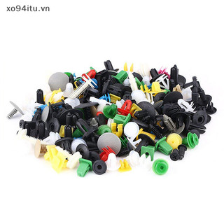 Xoitu 100 Cái / bộ Đa Năng Hỗn Hợp Xe Ô Tô Đa Năng Đinh Tán Nhựa Chốt Cửa Đẩy Pin Tự Động VN