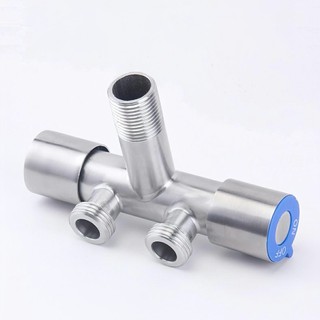 Van nước chia 2 cổng xả Chất liệu Inox 304, ren trong 20mm, DN15 SUNND