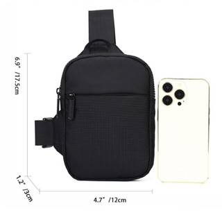 Túi đeo ngực nam HOBBYIN, Túi đeo chéo đeo vai bằng vải Canvas, Gói đeo chéo Mini thể thao nam