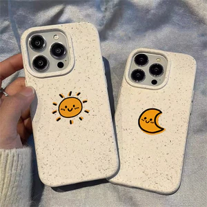 Cá Tính Đơn Giản Cặp Đôi Tương Thích Cho iPhone11 12 13 14 15Pro MAX SE2020 X XR XS MAX 7 8 Plus Ốp Lưng Silicon lm1000
