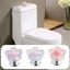 Nút bồn cầu tay cầm hình hoa dễ thương - Trang trí tay nắm cửa tủ đựng tủ đa năng - Tấm bảo vệ móng tay dài - Kéo nắp tủ quần áo thỏ - Phụ kiện phòng tắm