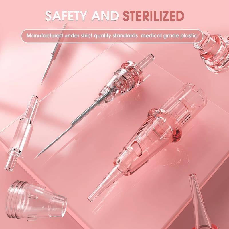 20 chiếc PINKI PMU Hộp mực xăm kim để trang điểm vĩnh viễn Microblading quay