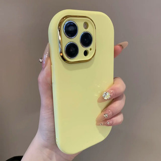 Ốp điện thoại silicon hình bầu dục khung kim loại sang trọng cho iPhone15 Pro MAX 14 13 12 11 Pro MAX IXS MAX XR XS 7 8 G 7 8 Plus camera chống sốc Vỏ mềm dạng lỏng được bảo vệ hoàn toàn
