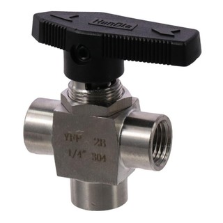 Van bi WOAY, Van tay ống khí 3 / 8 “3 chiều, Van kiểm tra lò xo ren 1 / 4“ BSPP Nữ Chủ đề Kiểm soát lưu lượng ống nước